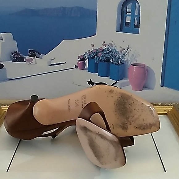 Prada brown satin sandals - Picture 3 of 4